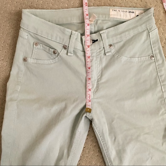 RAG & BONE Mint Green Low Rise Denim Leggings - Picture 9 of 9